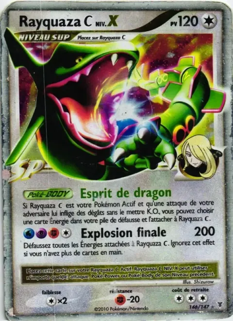 Carte Pokémon Rayquaza C NIV.X 146/147, extension Vainqueurs Suprêmes