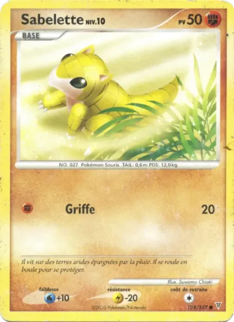 Carte Pokémon Sabelette 124/147, extension Vainqueurs Suprêmes