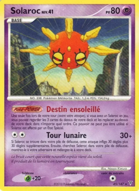 Carte Pokémon Solaroc 045/147, extension Vainqueurs Suprêmes
