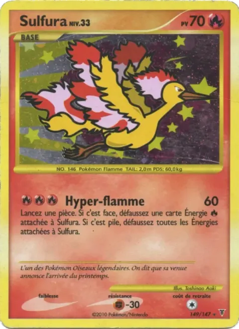 Carte Pokémon Sulfura 149/147, extension Vainqueurs Suprêmes