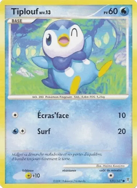 Carte Pokémon Tiplouf 121/147, extension Vainqueurs Suprêmes