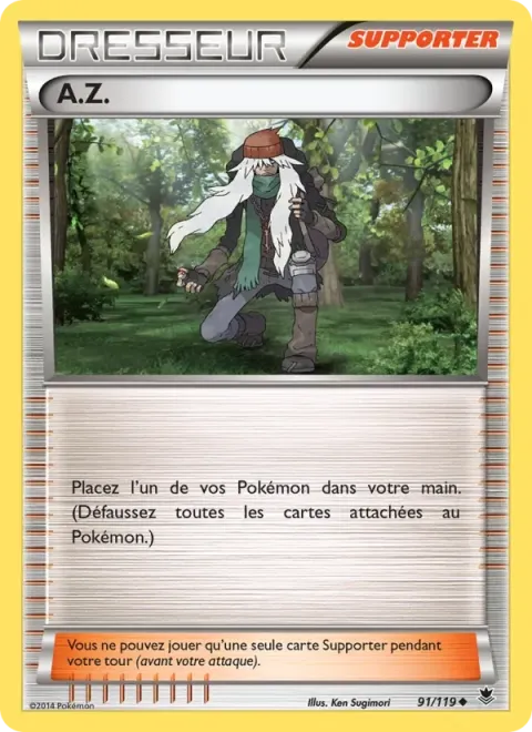 Carte Pokémon A.Z. 091/119, extension Vigueur Spectrale