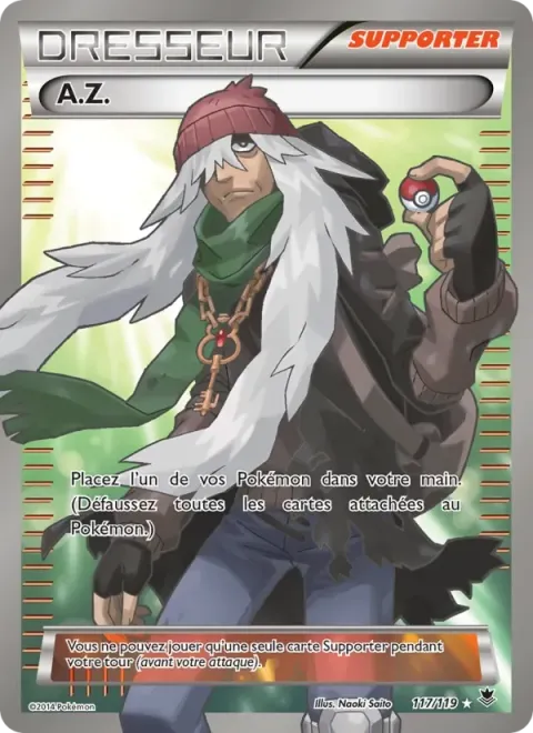 Carte Pokémon A.Z. 117/119, extension Vigueur Spectrale