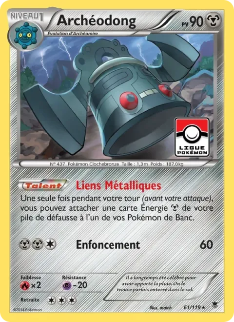 Carte Pokémon Archéodong 061/119, extension Vigueur Spectrale
