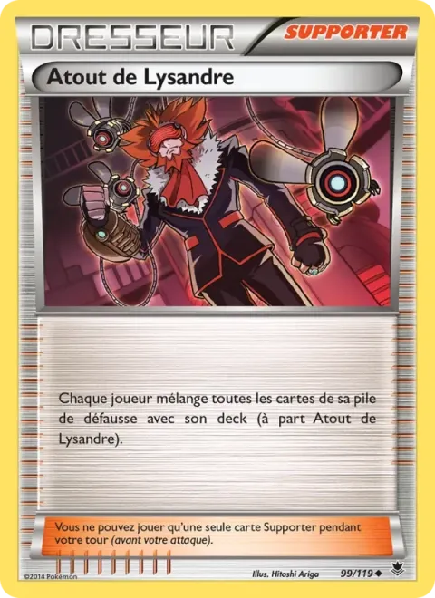 Carte Pokémon Atout de Lysandre 099/119, extension Vigueur Spectrale