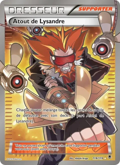 Carte Pokémon Atout de Lysandre 118/119, extension Vigueur Spectrale