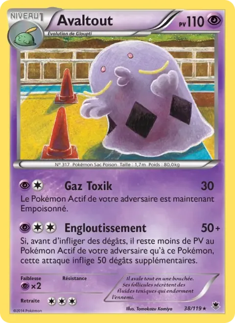 Carte Pokémon Avaltout 038/119, extension Vigueur Spectrale