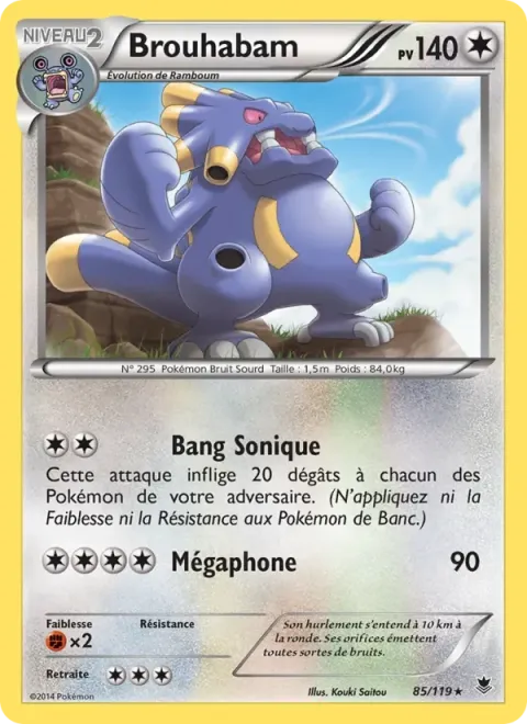 Carte Pokémon Brouhabam 085/119, extension Vigueur Spectrale