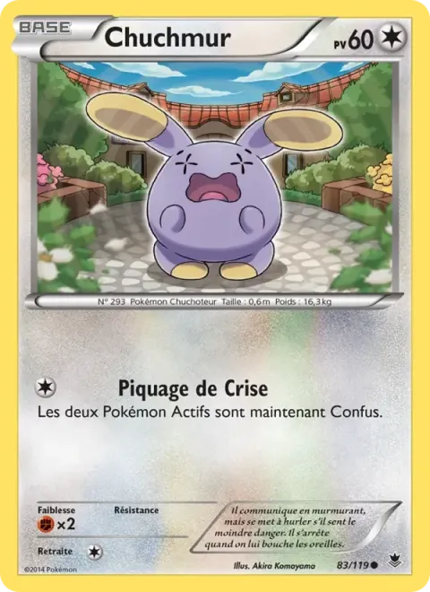Carte Pokémon Chuchmur 083/119, extension Vigueur Spectrale