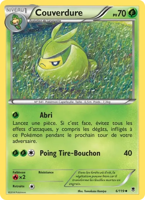 Carte Pokémon Couverdure 006/119, extension Vigueur Spectrale
