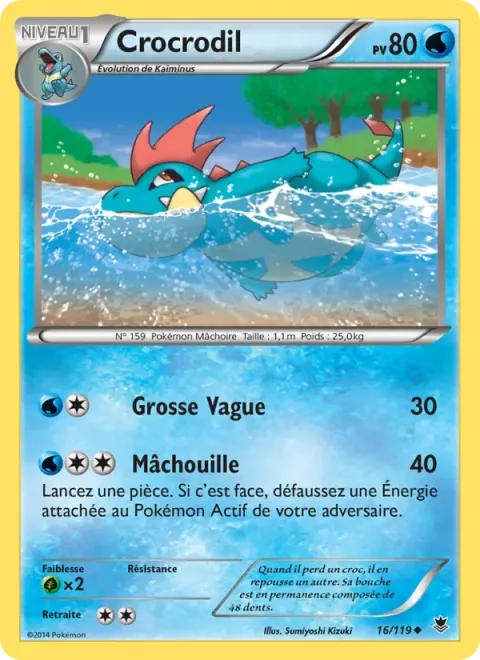 Carte Pokémon Crocrodil 016/119, extension Vigueur Spectrale