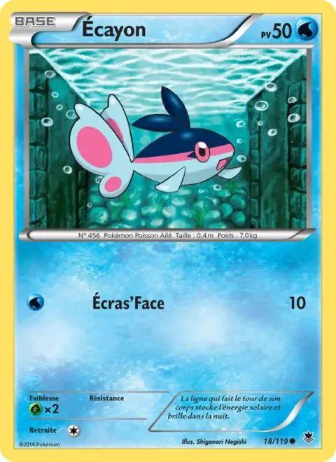 Carte Pokémon Écayon 018/119, extension Vigueur Spectrale
