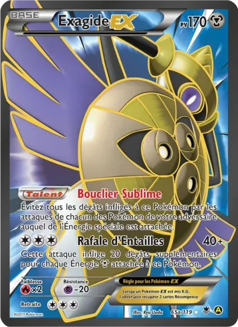 Carte Pokémon Exagide EX 65A/119, extension Vigueur Spectrale