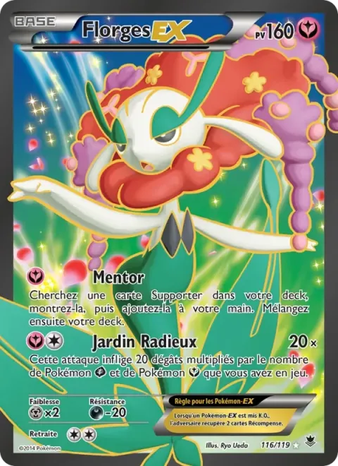 Carte Pokémon Florges EX 116/119, extension Vigueur Spectrale