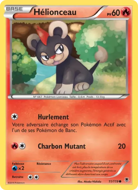 Carte Pokémon Hélionceau 011/119, extension Vigueur Spectrale