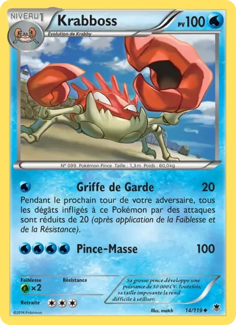 Carte Pokémon Krabboss 014/119, extension Vigueur Spectrale