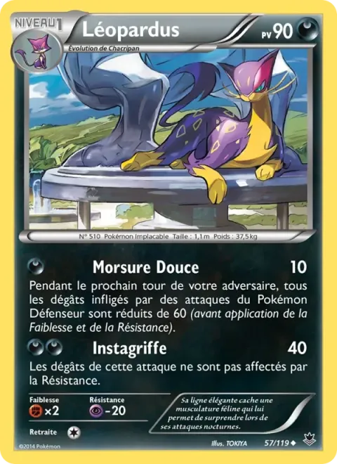 Carte Pokémon Léopardus 057/119, extension Vigueur Spectrale