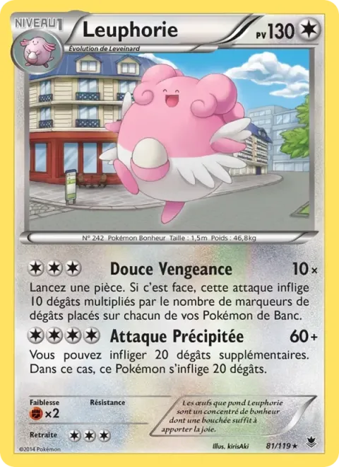 Carte Pokémon Leuphorie 081/119, extension Vigueur Spectrale
