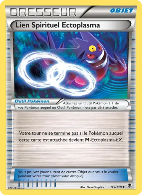 Carte Pokémon Lien Spirituel Ectoplasma 095/119, extension Vigueur Spectrale