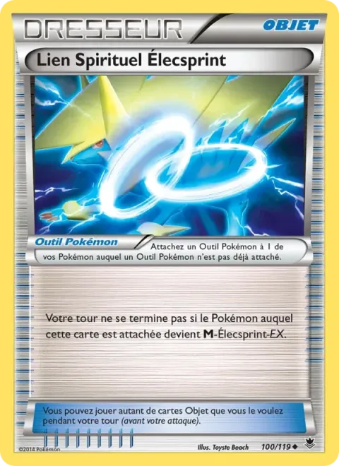 Carte Pokémon Lien Spirituel Élecsprint 100/119, extension Vigueur Spectrale