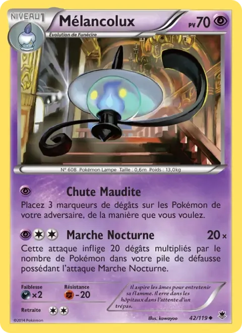 Carte Pokémon Mélancolux 042/119, extension Vigueur Spectrale