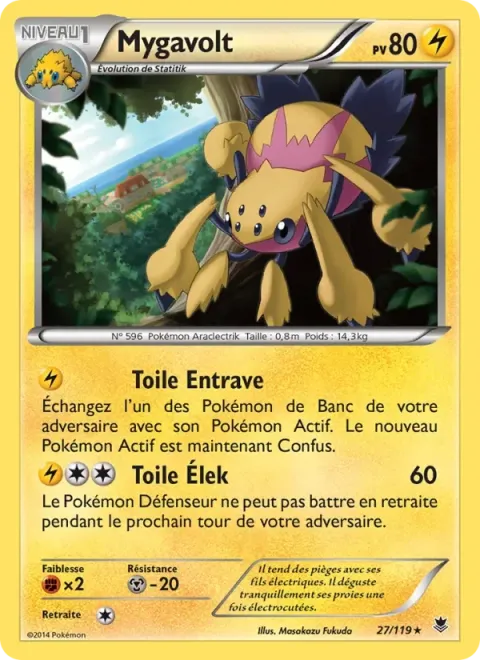 Carte Pokémon Mygavolt 027/119, extension Vigueur Spectrale