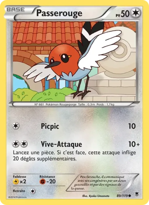 Carte Pokémon Passerouge 089/119, extension Vigueur Spectrale
