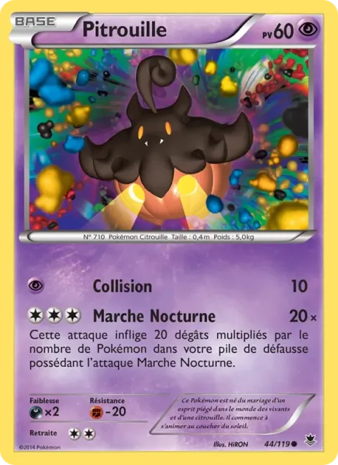 Carte Pokémon Pitrouille 044/119, extension Vigueur Spectrale
