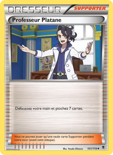 Carte Pokémon Professeur Platane 101/119, extension Vigueur Spectrale