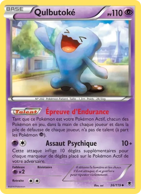 Carte Pokémon Qulbutoké 036/119, extension Vigueur Spectrale