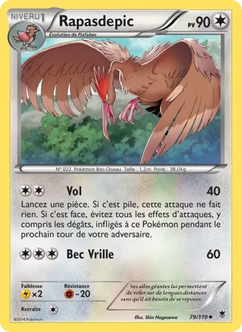 Carte Pokémon Rapasdepic 079/119, extension Vigueur Spectrale
