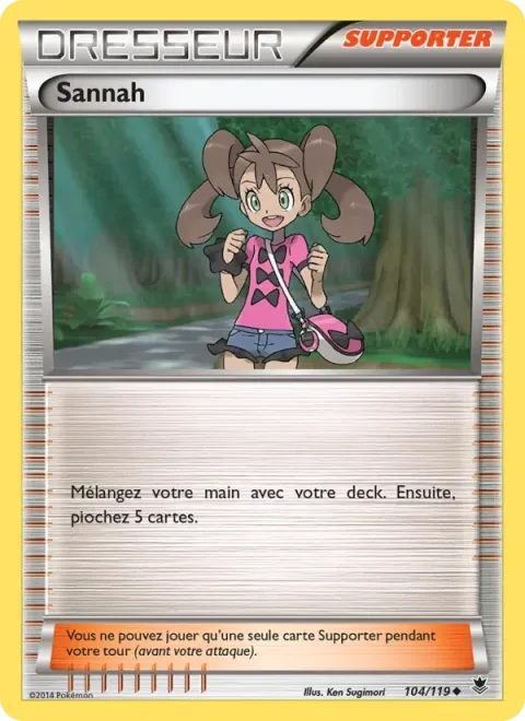 Carte Pokémon Sannah 104/119, extension Vigueur Spectrale