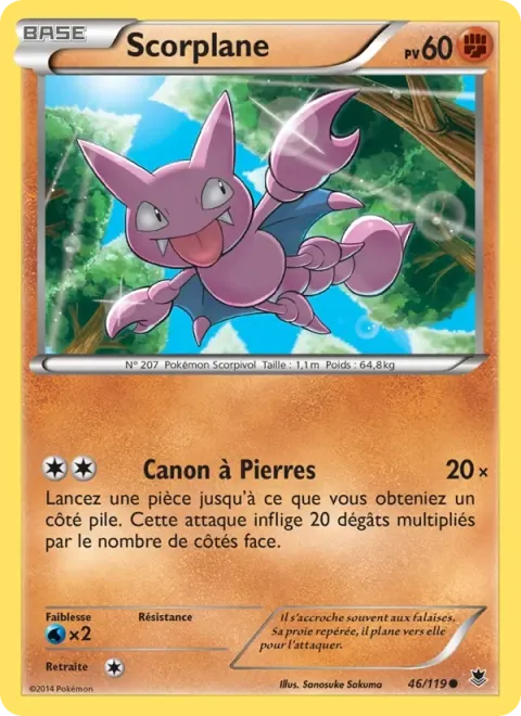 Carte Pokémon Scorplane 046/119, extension Vigueur Spectrale