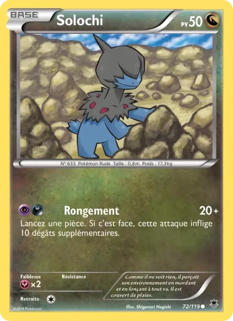 Carte Pokémon Solochi 072/119, extension Vigueur Spectrale