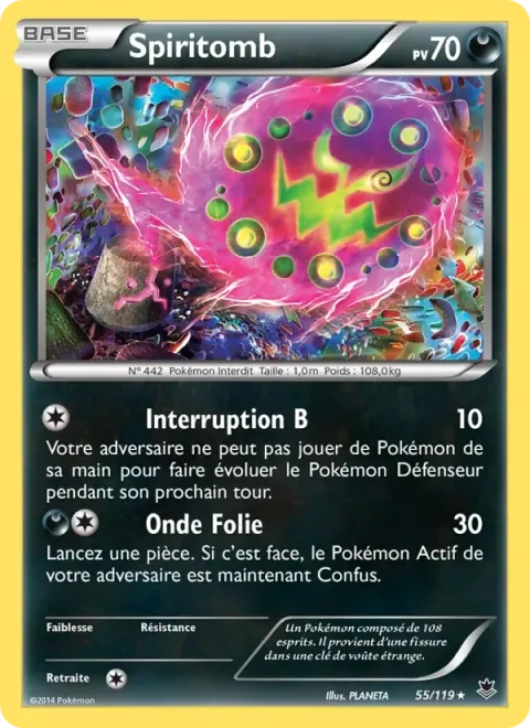 Carte Pokémon Spiritomb 055/119, extension Vigueur Spectrale
