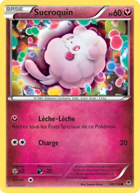 Carte Pokémon Sucroquin 068/119, extension Vigueur Spectrale