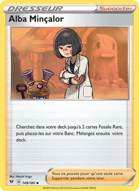 Carte Pokémon Alba Minçalor 149/185, extension Voltage Éclatant