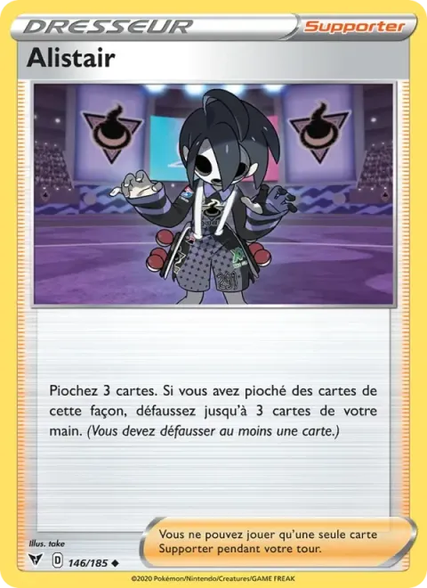 Carte Pokémon Alistair 146/185, extension Voltage Éclatant