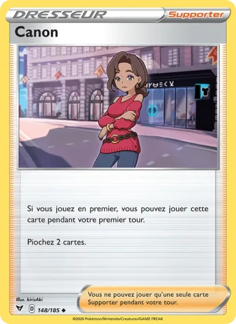 Carte Pokémon Canon 148/185, extension Voltage Éclatant