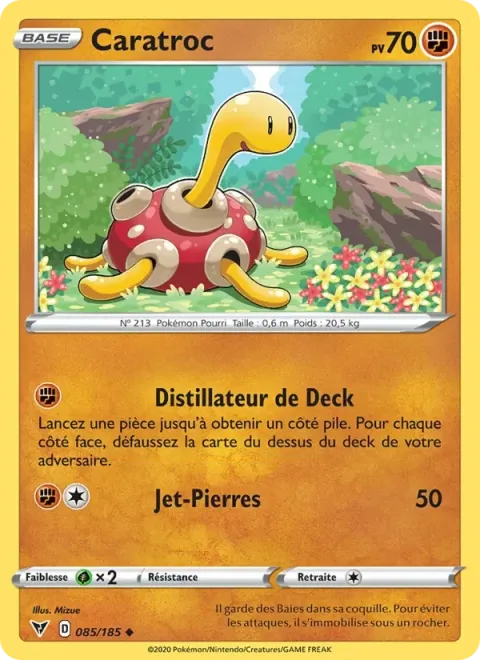 Carte Pokémon Caratroc 085/185, extension Voltage Éclatant