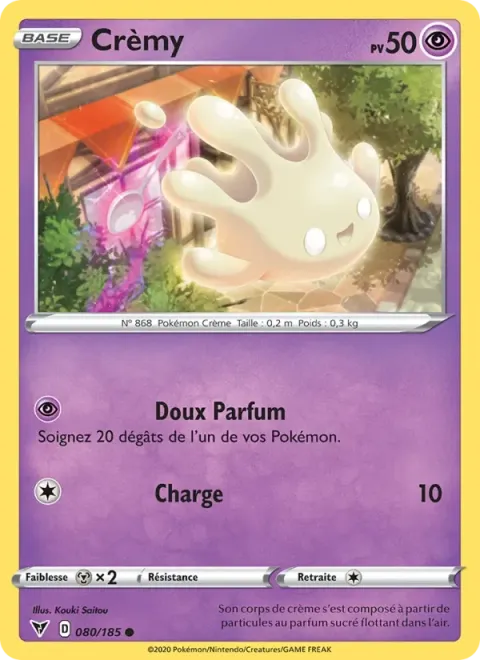 Carte Pokémon Crèmy 080/185, extension Voltage Éclatant