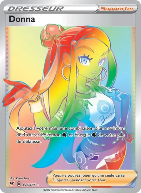Carte Pokémon Donna 196/185, extension Voltage Éclatant