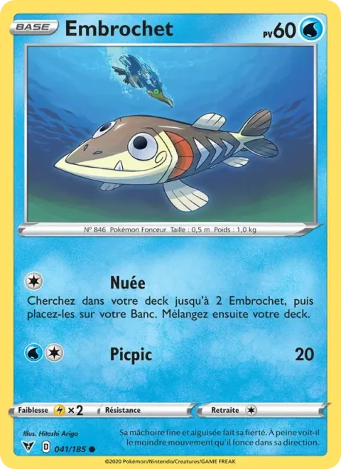 Carte Pokémon Embrochet 041/185, extension Voltage Éclatant