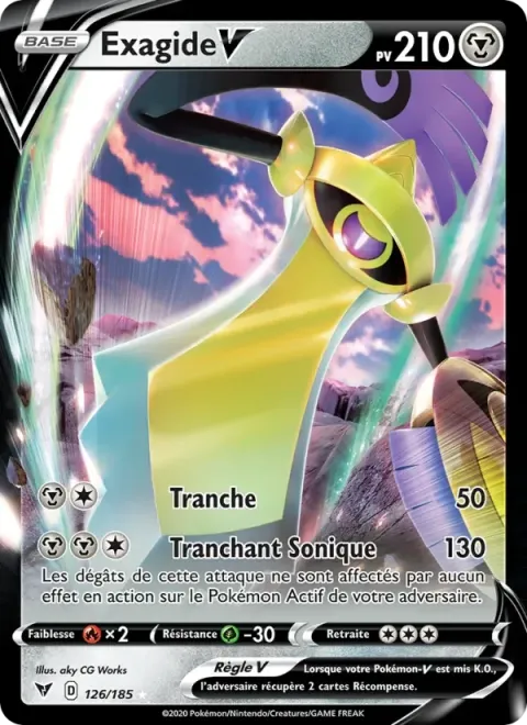Carte Pokémon Exagide V 126/185, extension Voltage Éclatant