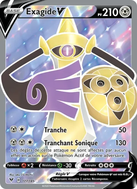 Carte Pokémon Exagide V 177/185, extension Voltage Éclatant