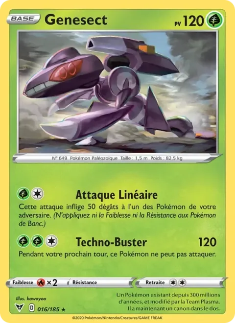 Carte Pokémon Genesect 016/185, extension Voltage Éclatant