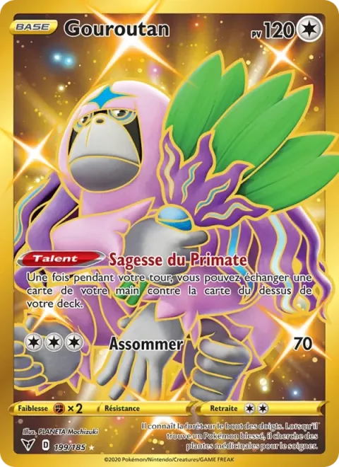 Carte Pokémon Gouroutan 199/185, extension Voltage Éclatant