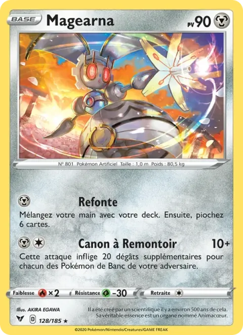 Carte Pokémon Magearna 128/185, extension Voltage Éclatant