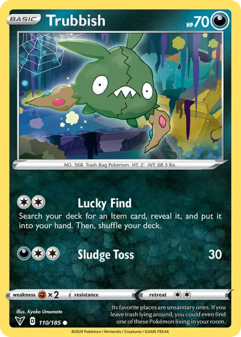 Carte Pokémon Miamiasme 110/185, extension Voltage Éclatant