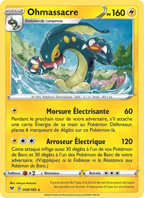 Carte Pokémon Ohmassacre 059/185, extension Voltage Éclatant